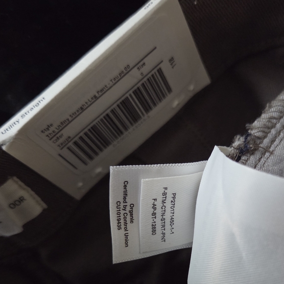 Everlane The Utility Straight-Leg Pant Taupe 26.5" Inseam Size 00 - Picture 7 of 8